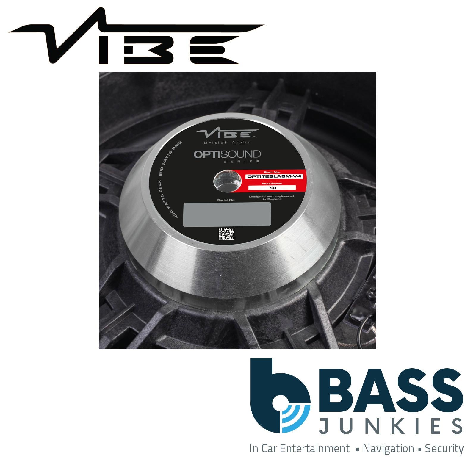 VIBE OPTITESLA8W-V4 8 Inch 1-Way 400W 4Ohm Car Audio Midwoofer Speaker for Tesla