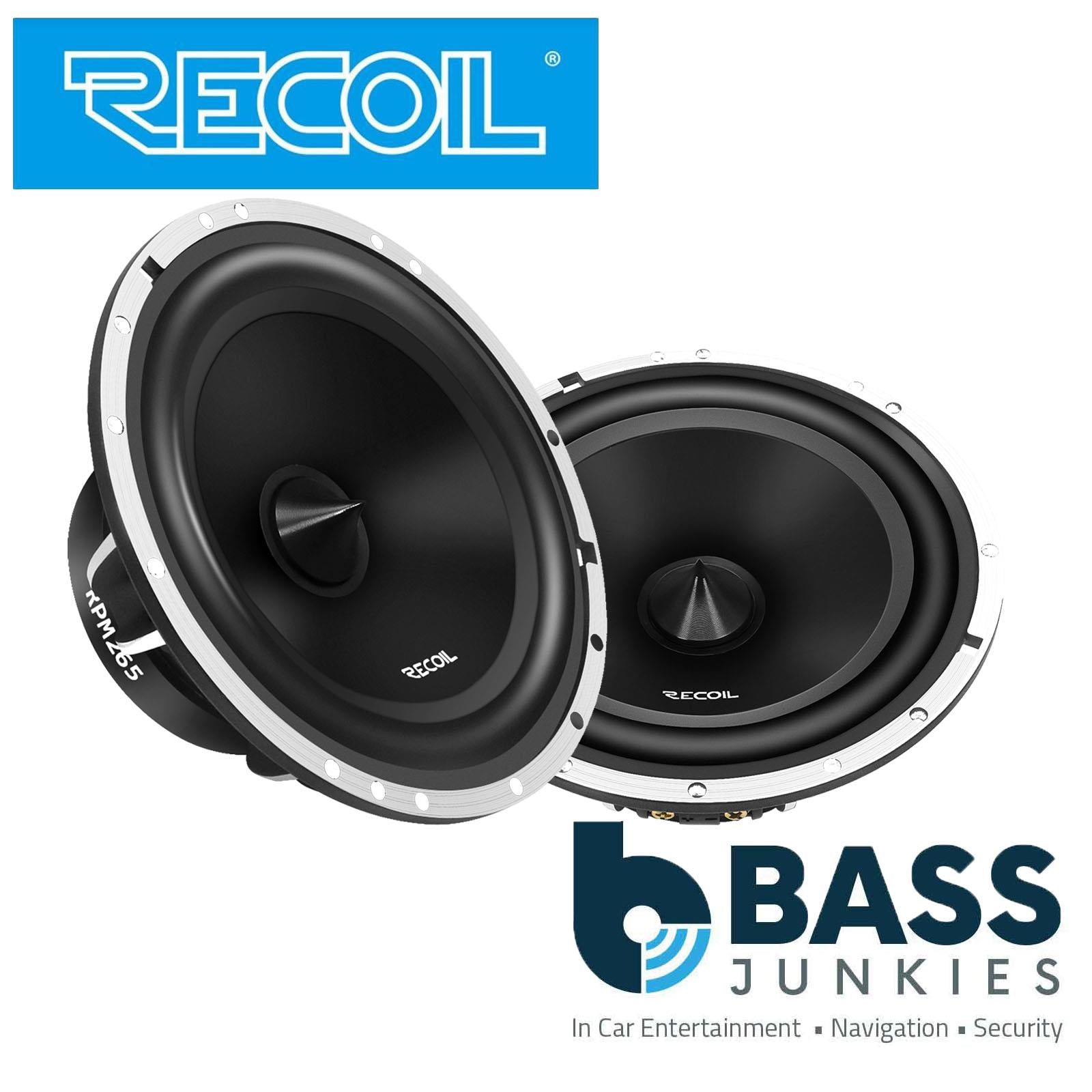 Recoil RPM265 - 6.5" 2 Way 240 Watts Component Car Door Speakers & Tweeters