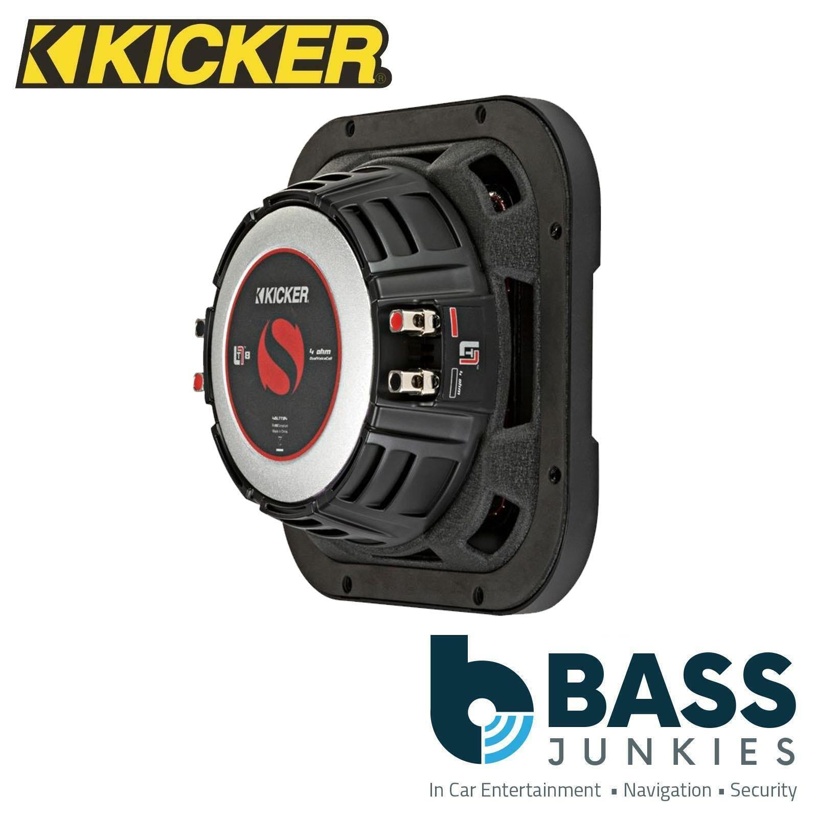 Kicker 46L7T84 - L7T 8" Slim Square Subwoofer DVC 4 Ohm 700W
