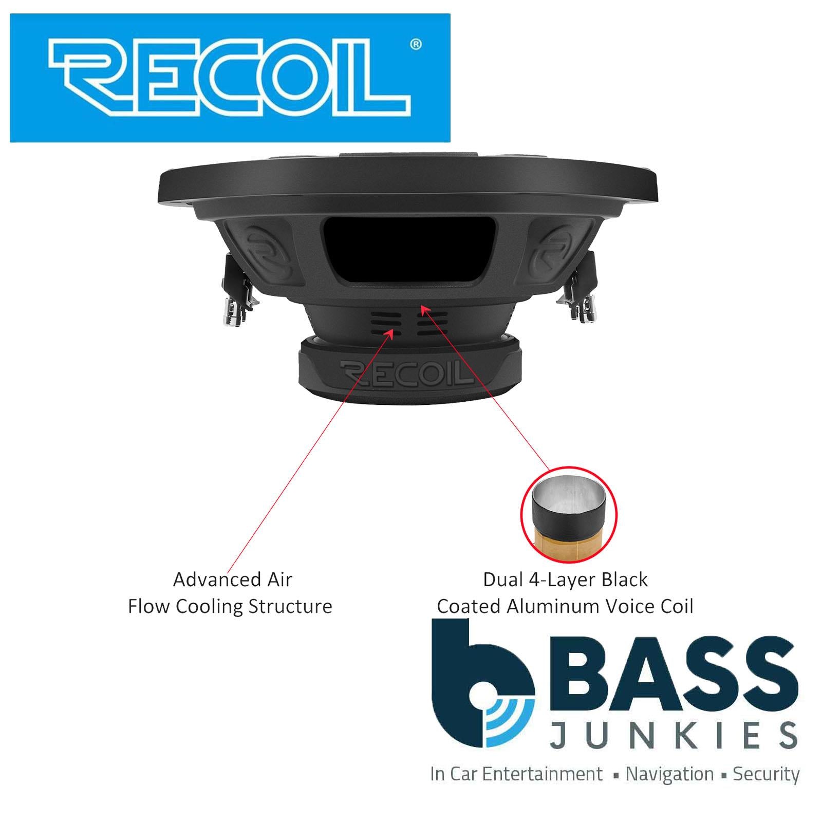 Recoil RW12D4 - 600 Watts 12" Inch 30cm Dual Voice Coil 4-Ohm Car Sub Subwoofer