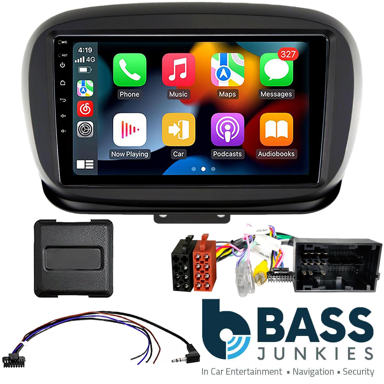 UPGRADED 9" CarPlay Android Car Stereo & Fitting Kit For Fiat 500X 2014 - 2019
