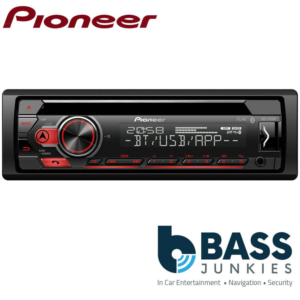 Pioneer DEH-S420BT CD MP3 Tuner Bluetooth USB iPhone Android Spotify Car Stereo