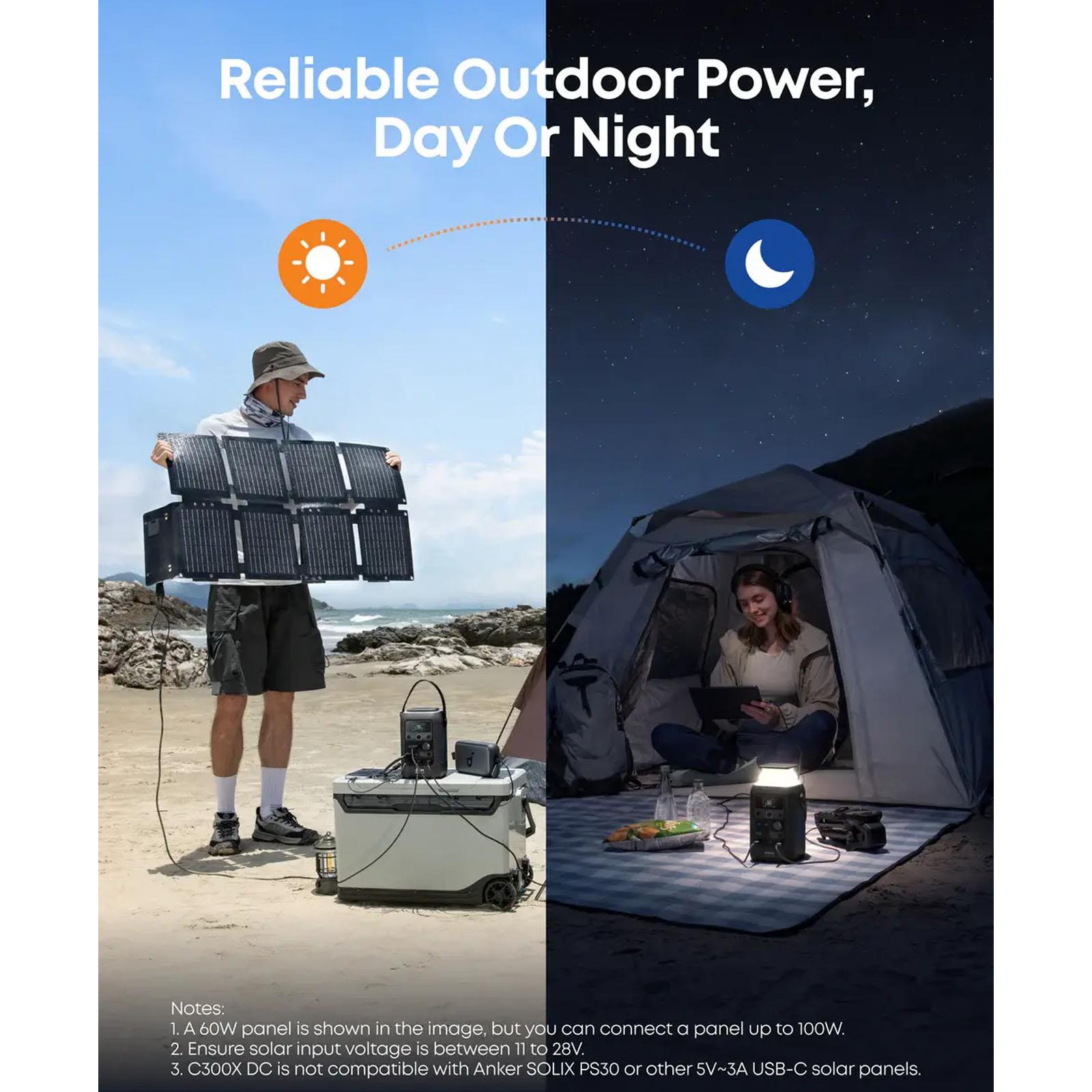 Anker SOLIX - PS60 60 Watt Foldable Portable Solar Panel for Portable Power Stations