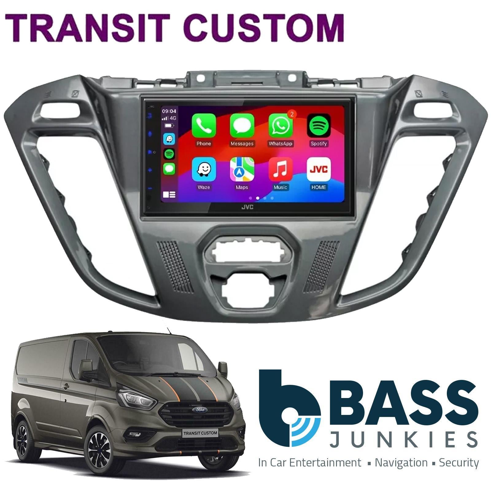 Ford Transit Custom V362 JVC 6.8" DAB+ Bluetooth CarPlay Android Car Stereo Kit