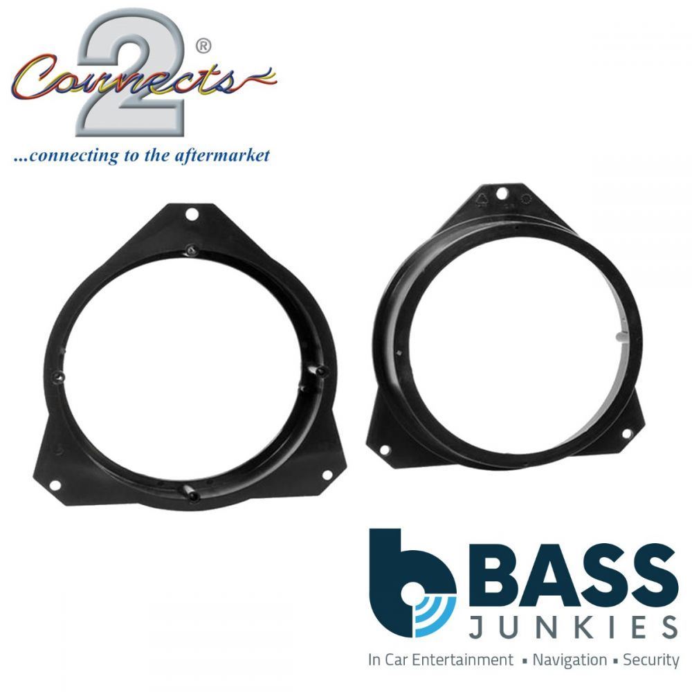 Connects2 CT25CT04 - Citroen Berlingo & Peugeot Partner 165mm 16.5cm 6.5" Front Door Car Van Speaker Adapter Brackets