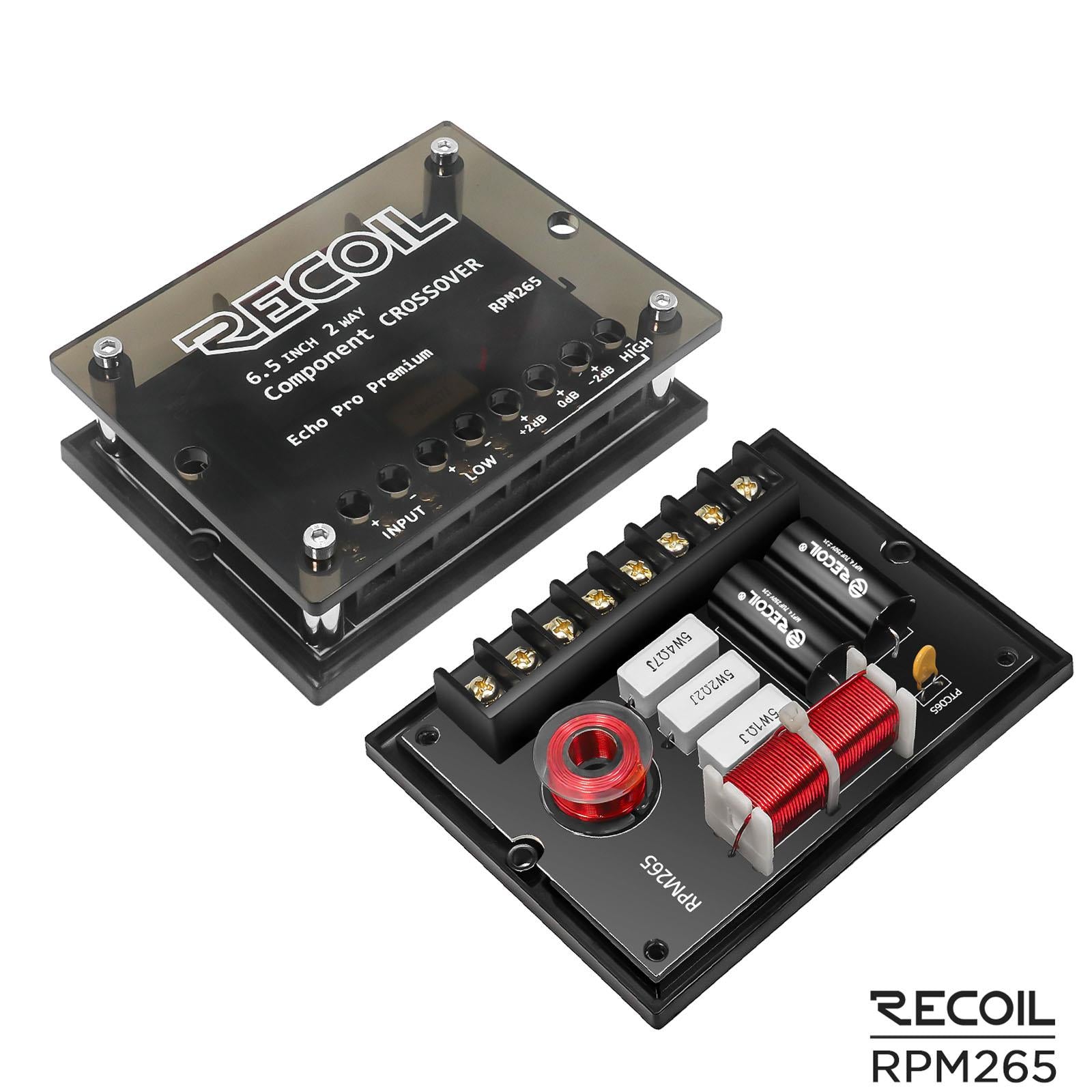 Recoil RPM265 - 6.5" 2 Way 240 Watts Component Car Door Speakers & Tweeters