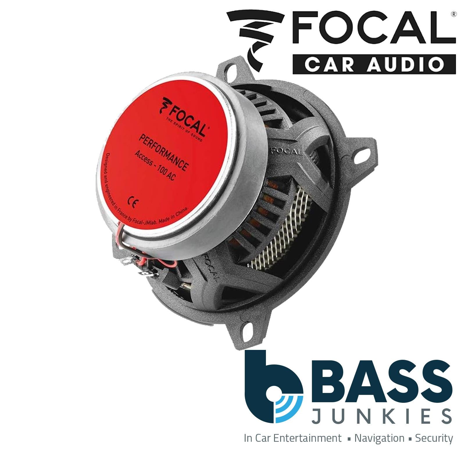 Focal 100AC - ACCESS Series 4" 10cm 80 Watts 2 Way Coaxial Door Shelf Car Speakers Pair