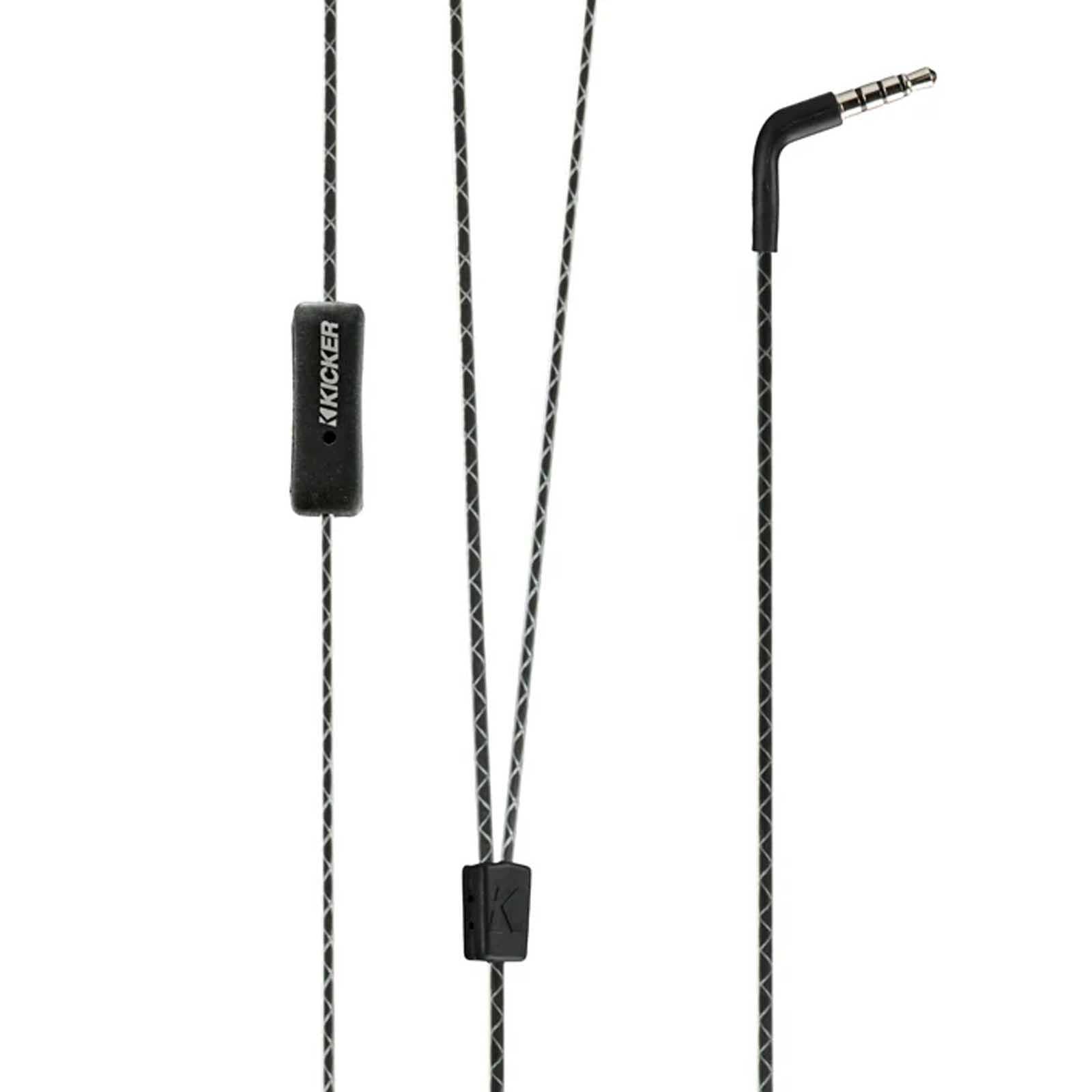 Kicker 46EB94 - Microfit In-Ear Earphones With Mic Remote 3.5mm Headphones