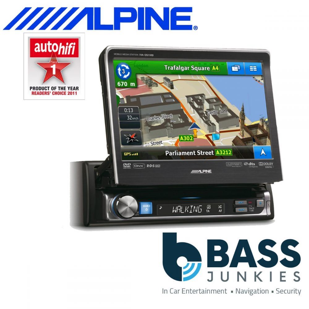 Alpine IVA-D511R Multimedia DVD Reciever USB DVD MP3 Media Station Screen