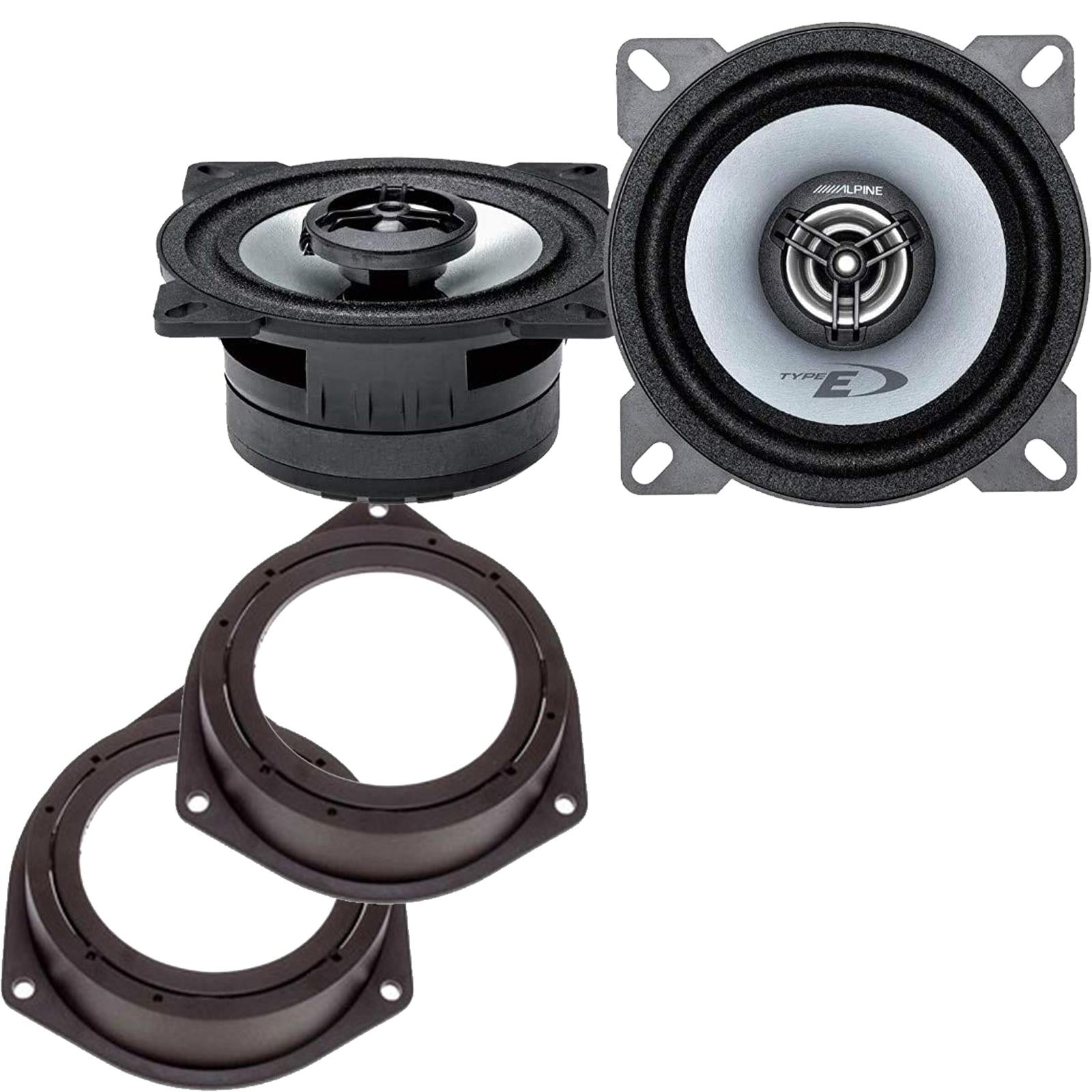 Alpine SXE-1025S 100mm/10cm/4" 2-Way Coaxial Car speakers (Per Pair Max 360|50 watts RMS) Fits Vauxhall Astra 2005-10 | Corsa 06-14