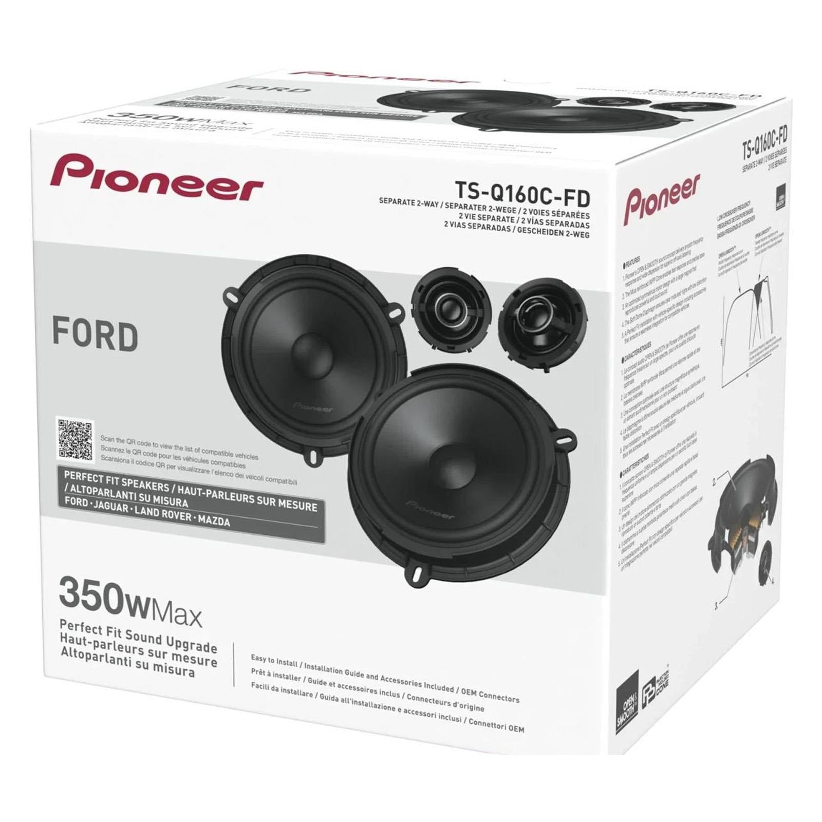 Pioneer 700 Watts 6.5" Component Front Car Speakers for Ford Fusion 2013-20