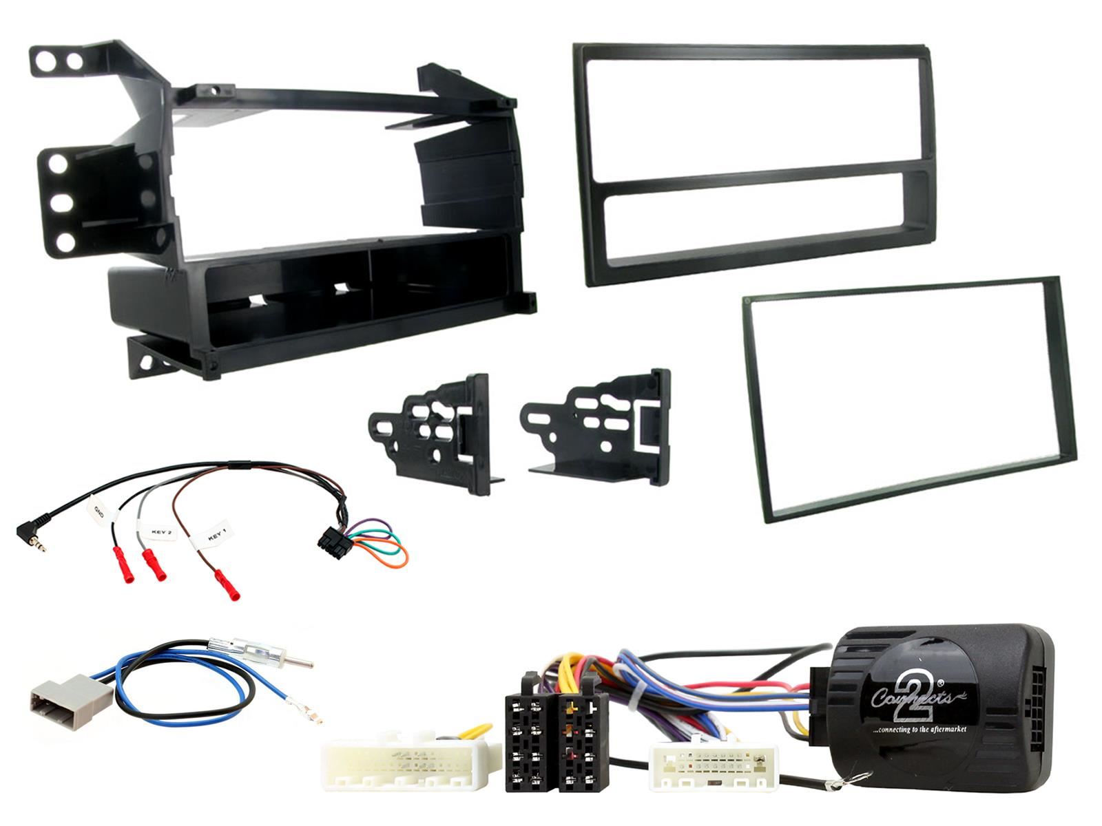 Grundig 6.8" Apple Android Double Din Stereo Fitting Kit + Steering Wheel Stalk Controls to fit Nissan Juke 2011-14