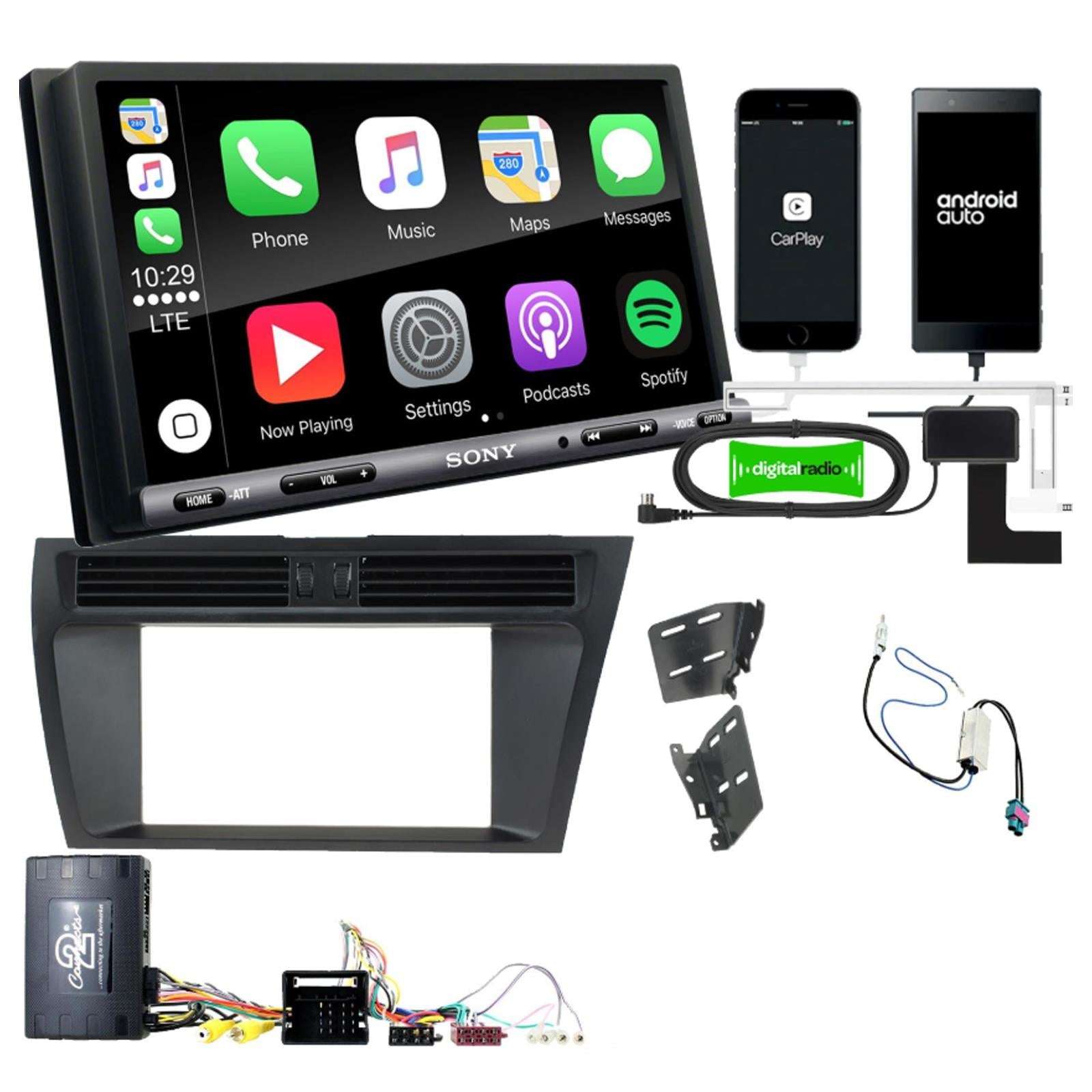 Sony 6.95" Screen Double Din + Fitting Kit - to fit Audi A4 2008-15 | Audi A5 2008-15