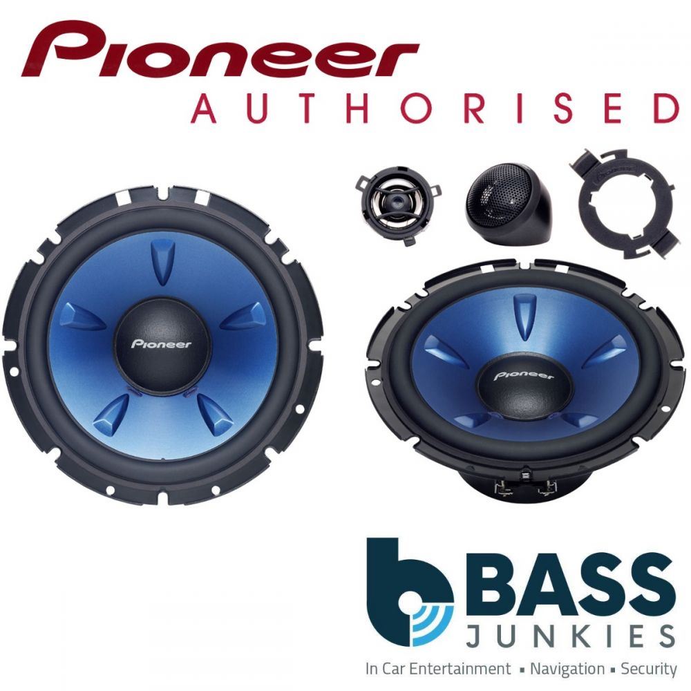 Pioneer TS-H1703 6.5" 180 Watts  2 Way Front Door Speakers & Tweeters Component Kit