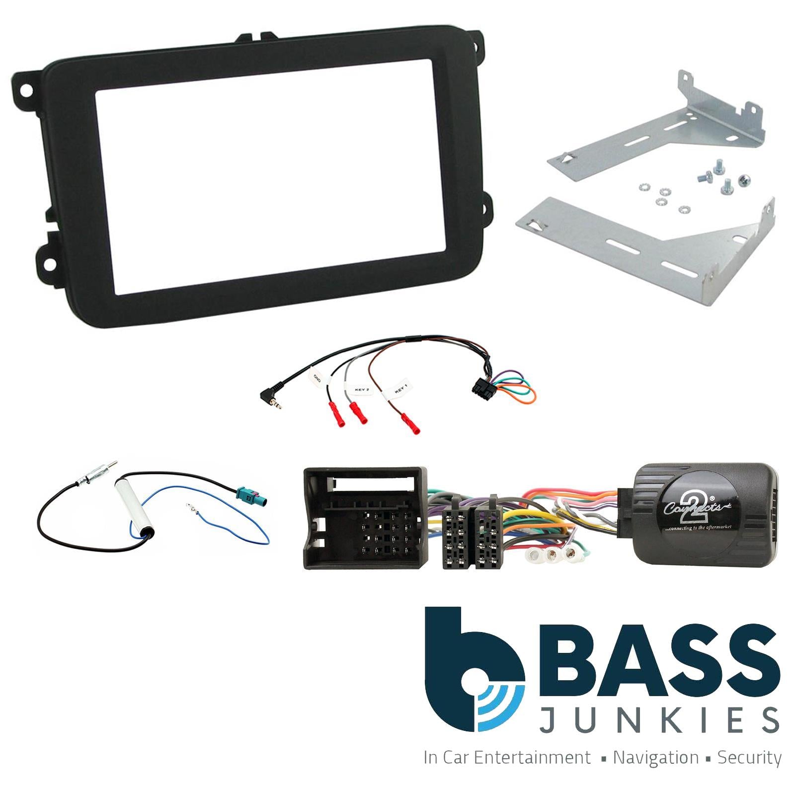 Connects2 CTKVW18 - Volkswagen EOS Tiguan Golf Double Din Fascia Installation Kit