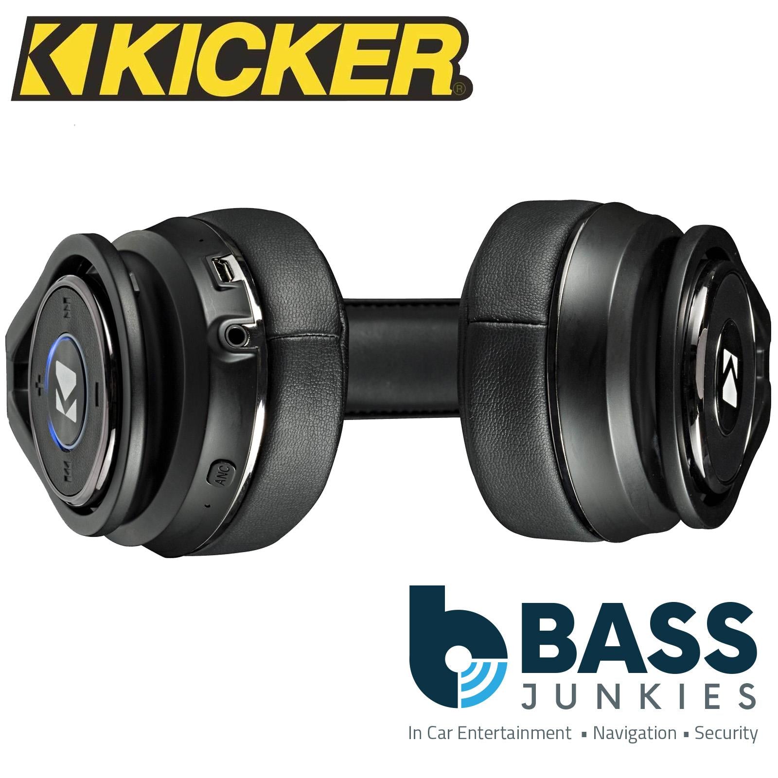 Kicker KA45HPBT - On Over Ear Bluetooth Noise Cancelling Headphones - Black
