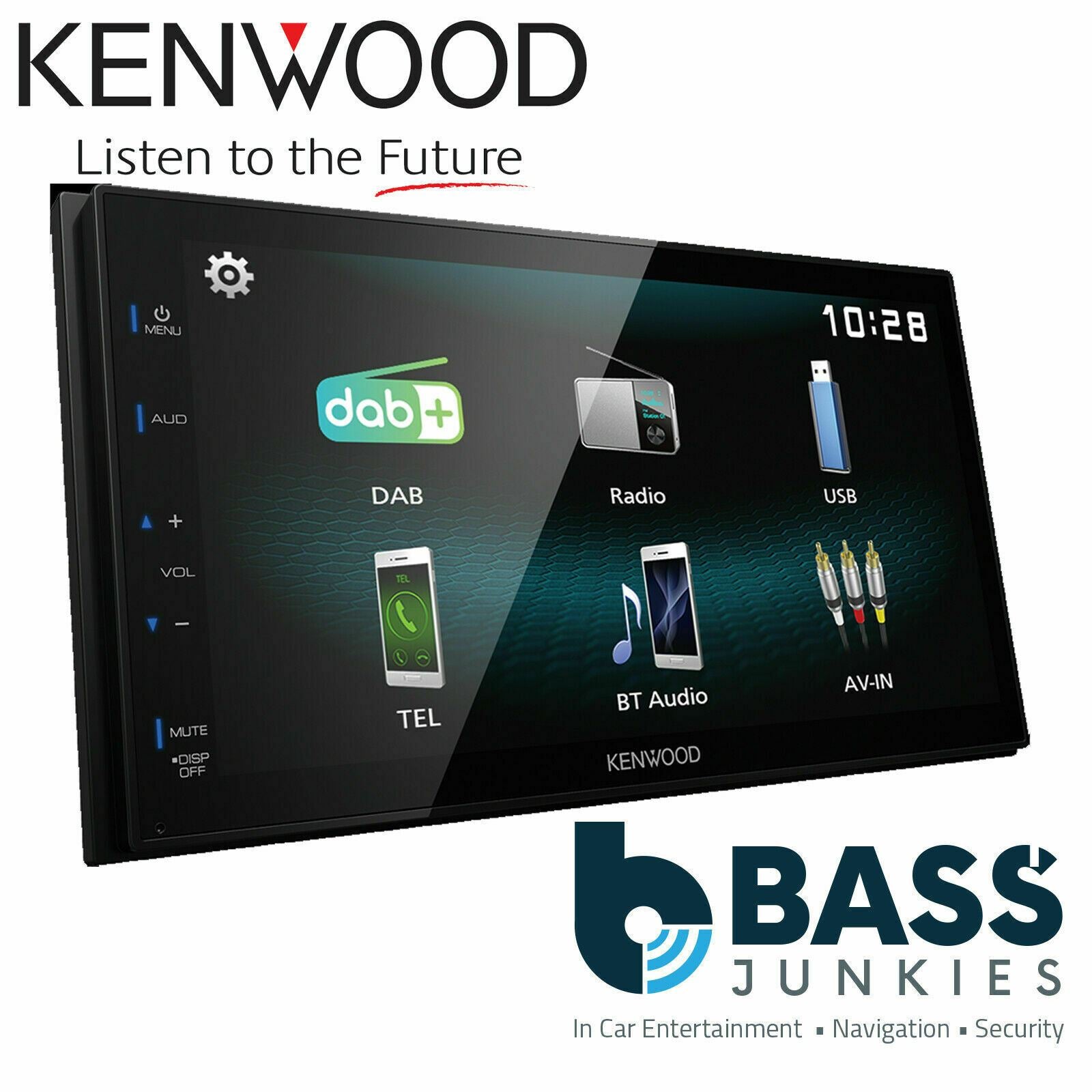 Kenwood DMX-125DAB 6.8" Bluetooth DAB+ Touch Car Android Stereo & DAB Aerial