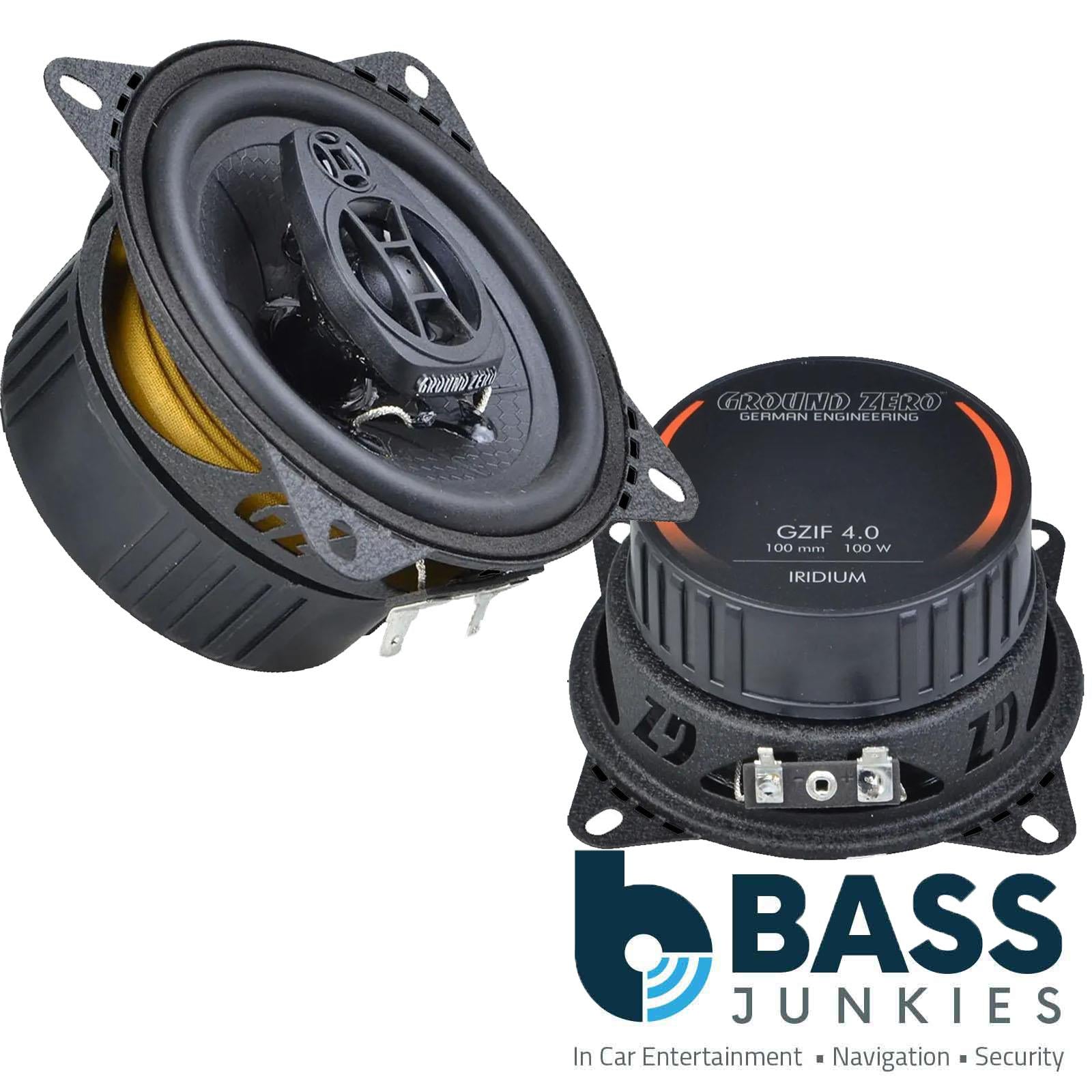 Ground Zero GZIF 4.0 - 4" 10cm 200 Watts 2-Way Coaxial Car Door Speakers