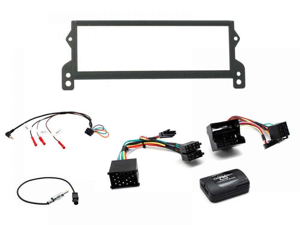 Connects 2 CTKBM18 - BMW MINI R50/R52/R53 2001 - 2006 Single Din Facia & Steering wheel Interface Fitting Installation Kit