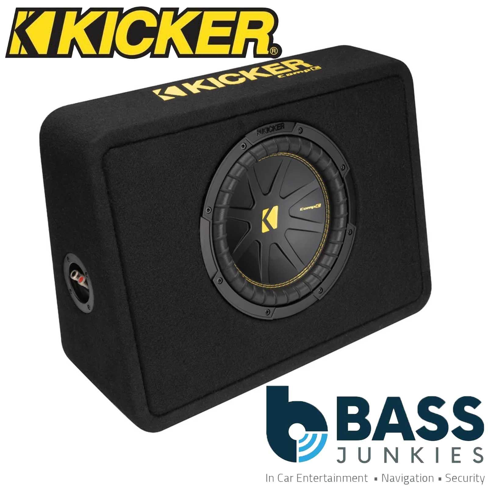 Kicker 50TCWC104 - 500 Watts 10" CompC Thin Car Sub Subwoofer Enclosure 4 Ohm