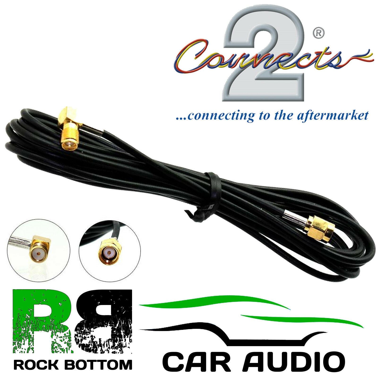 Connects2 CT27AA103 3M DAB Extension SMA Male To SMA Female Car Stereo Antenna Adapter