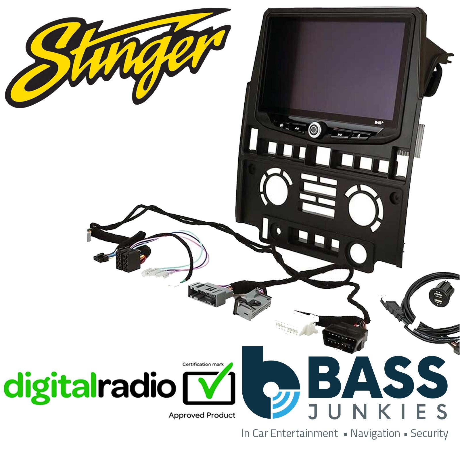 Stinger UN1810E-LR1 - Land Rover Defender 2007- 2016 10″ CarPlay Android DAB HDMI Car AV Screen