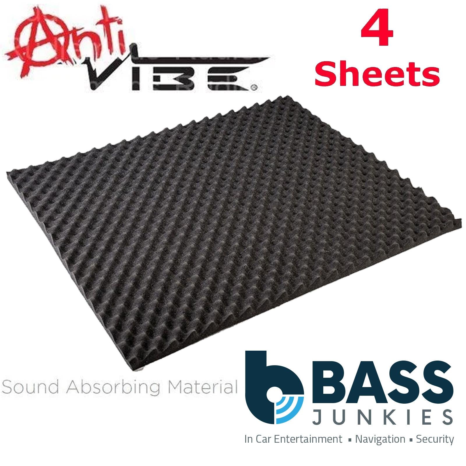 Vibe ANTIVIBESD-V6BP - 20 mm Thick 500mm x 600mm 4 Sheets Sound Deadening Acoustic Absorber Foam Material