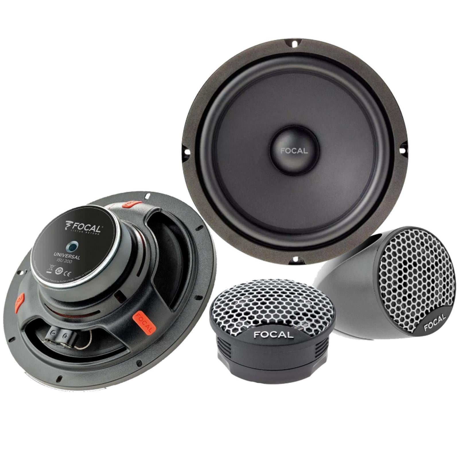 Focal ISU200 - 8" 20cm 2-Way 320 Watts Car Van Component Kit car Speakers Pair