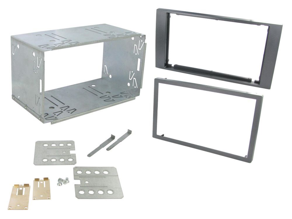Connects2 CT23FD03 Ford C-Max Fiesta Focus Fusion Galaxy Kuga S-Max Transit Car Stereo Double Din Fascia Panel & Cage Kit