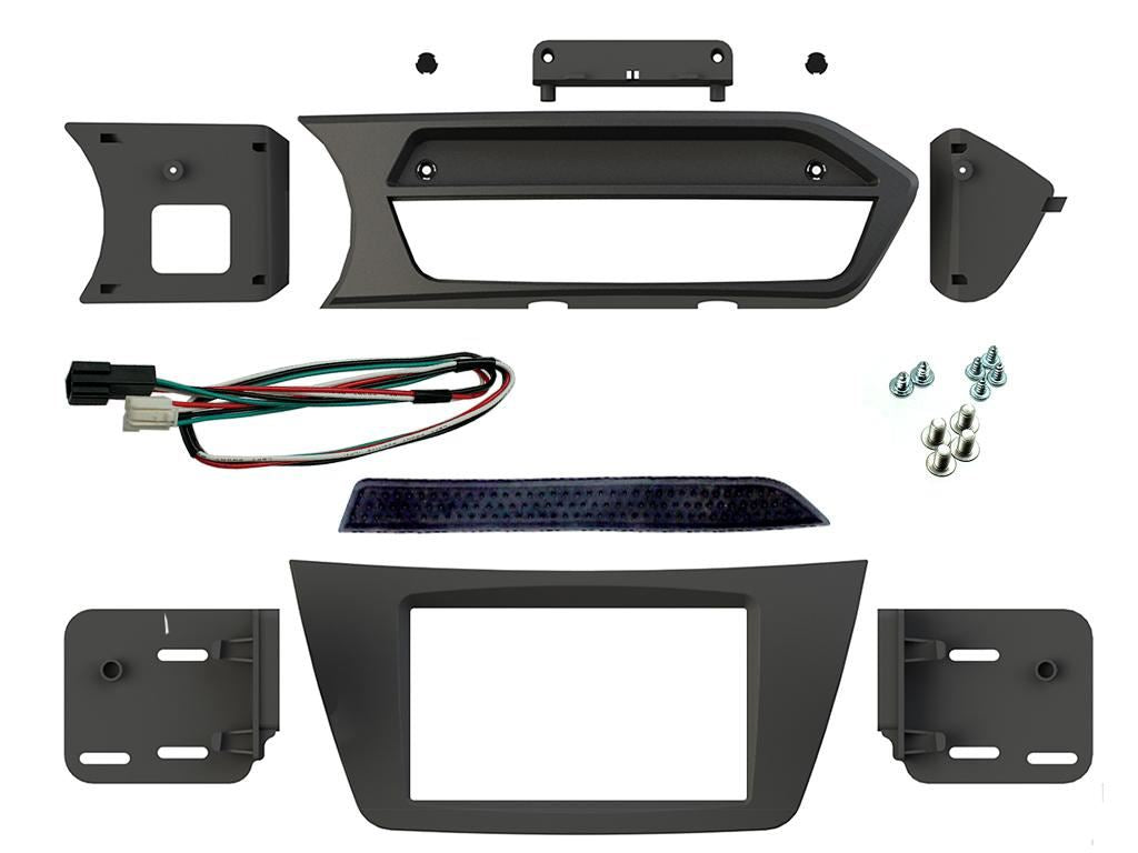 Grundig 6.8" Apple Android Double Din Stereo Fitting Kit + Steering Wheel Stalk Controls to fit Mercedes C-Class 2012-14