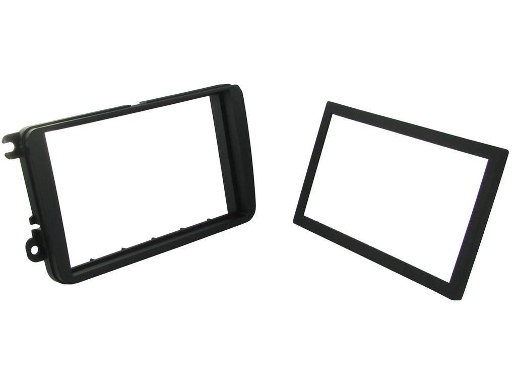 Double ISO Radioblende VW (Golf V, Caddy, Touran, Passat 3C, Polo 6R) Skoda (Octavia) Black