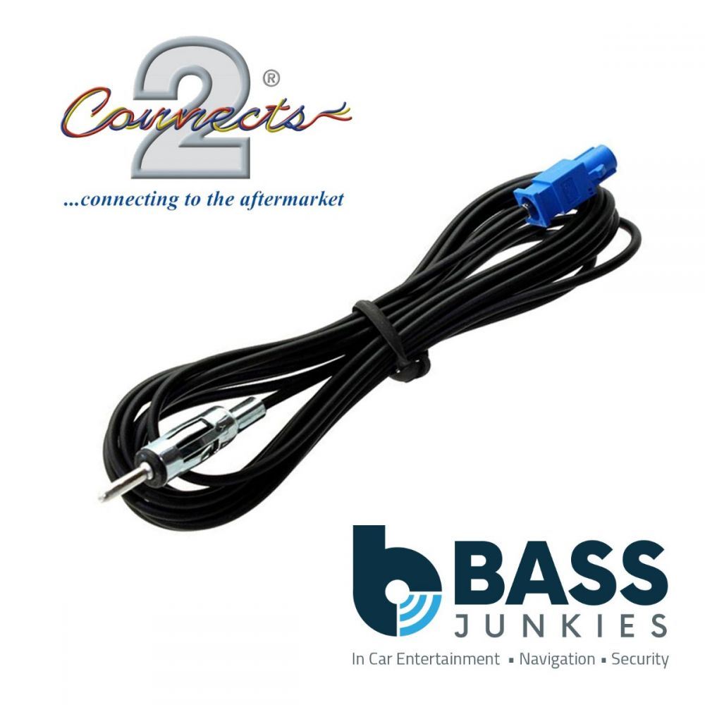 Connects2 CT27AA106 3M Extension Fakra Male Din To Male Car Stereo Antenna Adapter Aerial