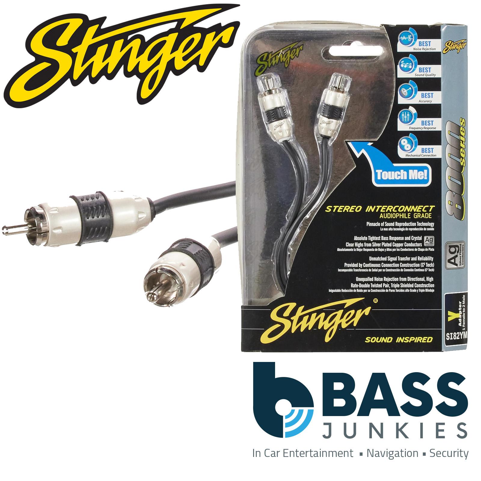 Stinger SI82YM - 2 Male to 1 Female Twisted Silver/Copper Car RCA Phono Y Splitter