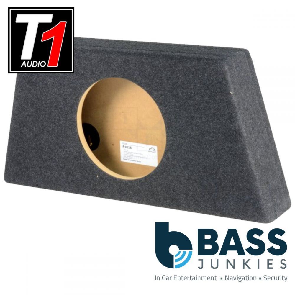 T1 Audio - 10" 25cm 250mm 15L Enclosure Fully Carpeted MDF Car Sub Subwoofer Bass Box - Grey
