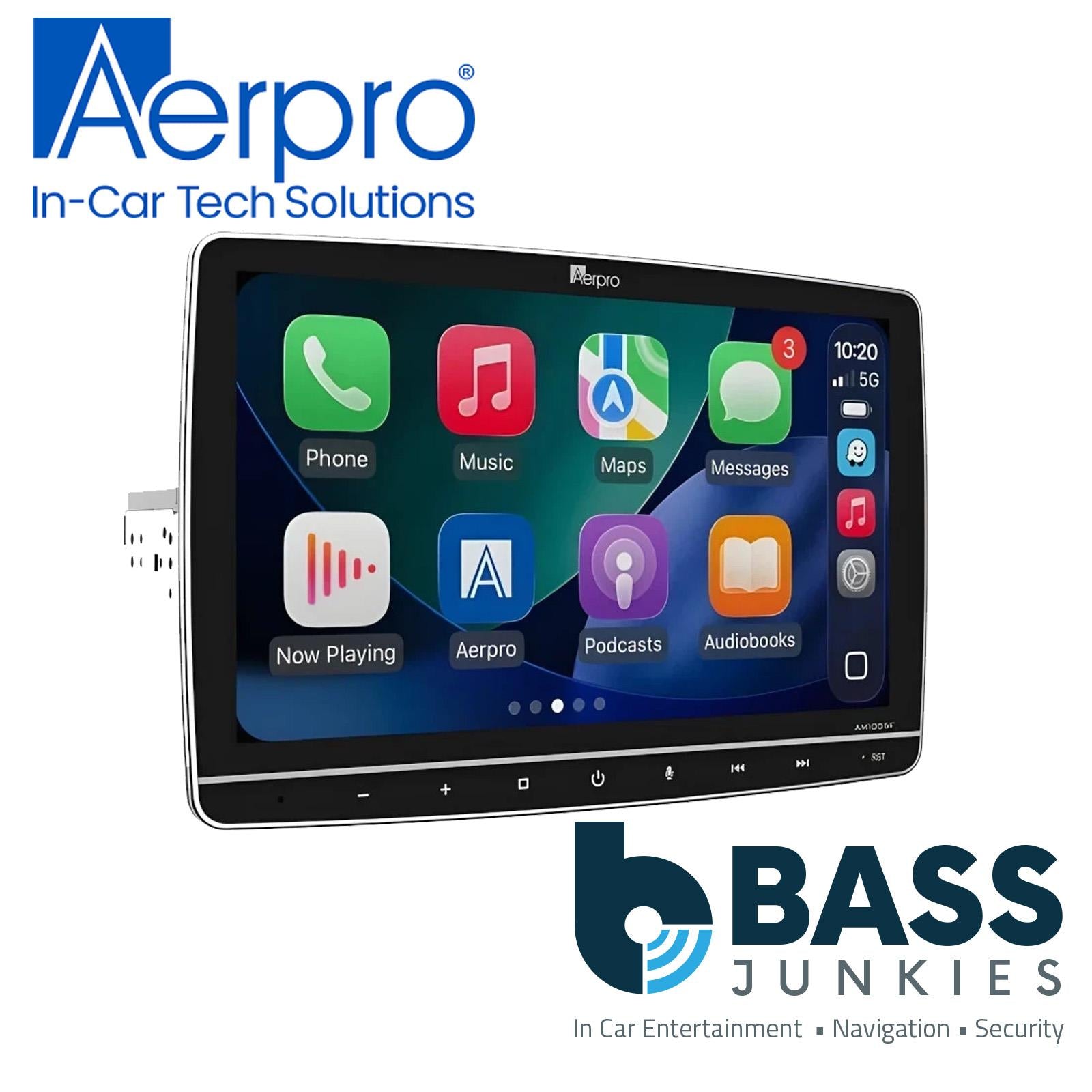 Aerpro AM1005F - 10.1" Single DIN Apple CarPlay Android Auto & Bluetooth Floating Car Stereo Screen