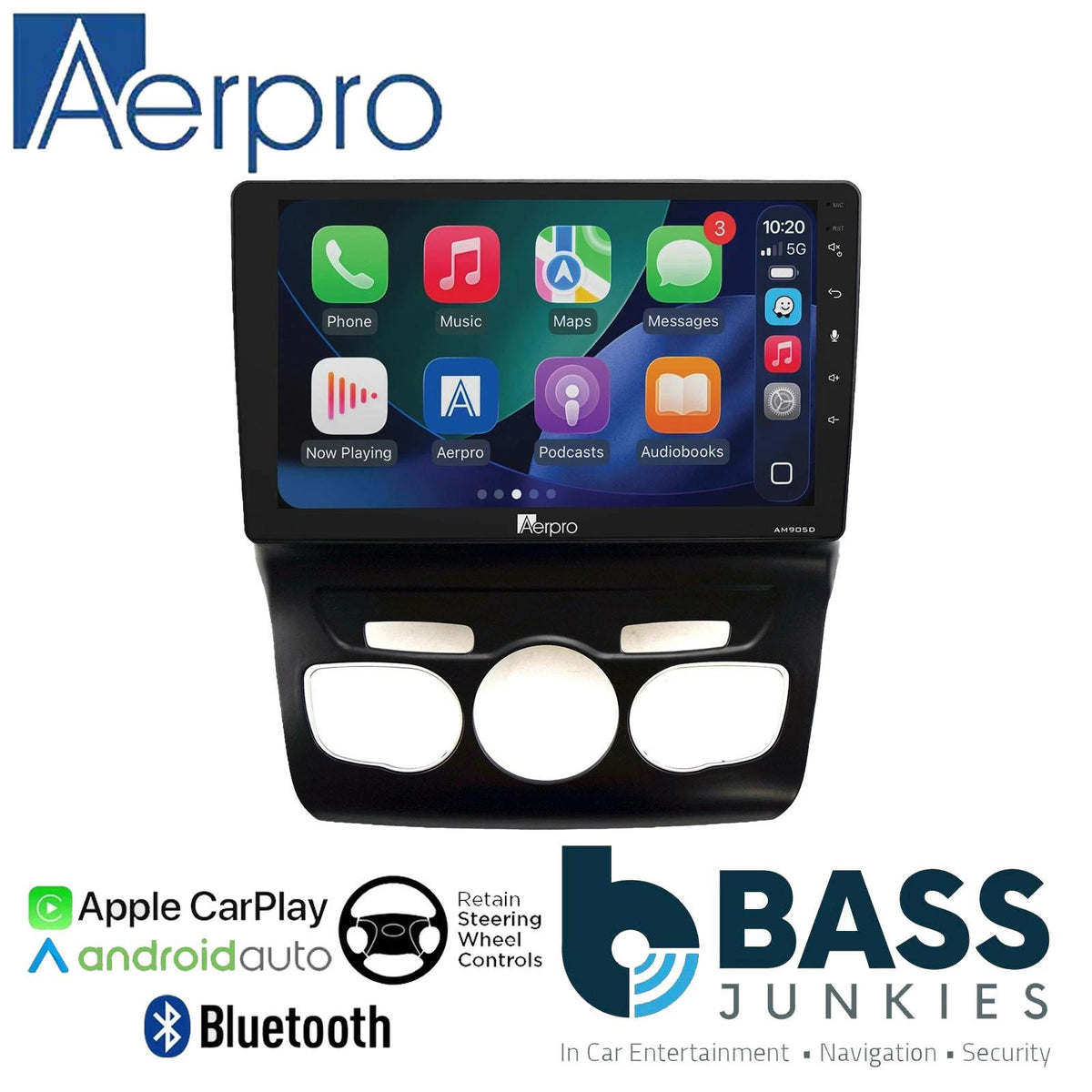 DAB Aerpro 9" DAB CarPlay Android Car Stereo Kit For Citroen C4L RHD 2013-2016