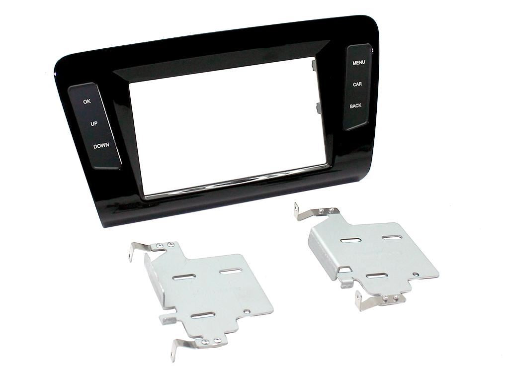 Grundig 6.8" Apple Android Double Din Stereo Fitting Kit + Steering Wheel Stalk Controls to fit Skoda Octavia 2013-17