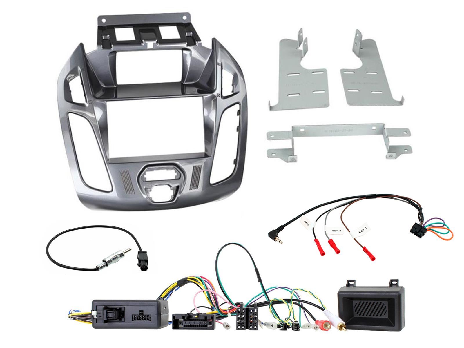 SONY DAB+ Apple | Android Double Din Stereo Fitting Kit + Steering Wheel Stalk Controls to fit Ford Transit-Connect 13-21