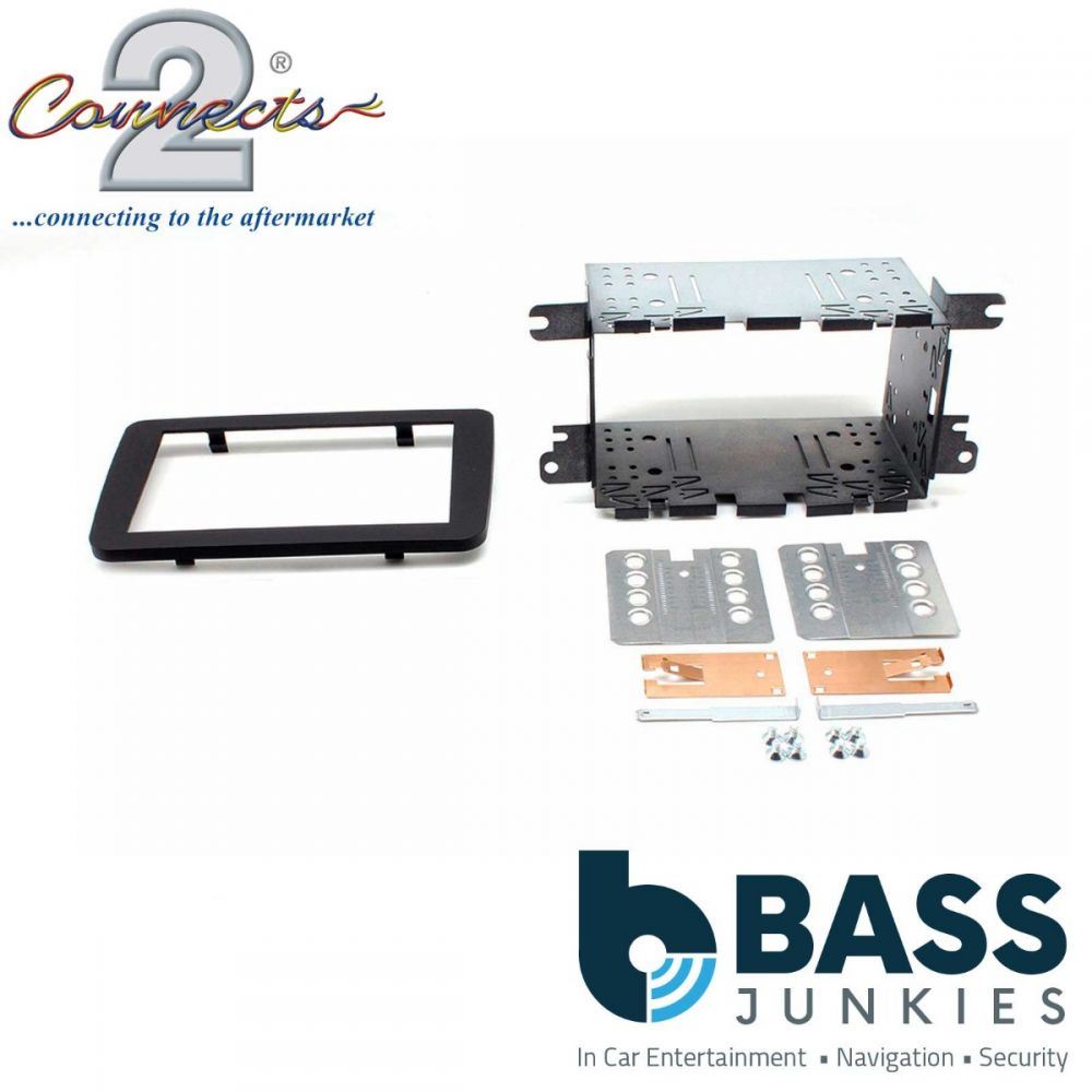 Connects2 CT23VW07 Volkswagen Caddy Golf Passat Polo Scirocco & More Car Stereo Double Din Fascia Panel 7 Cage Kit