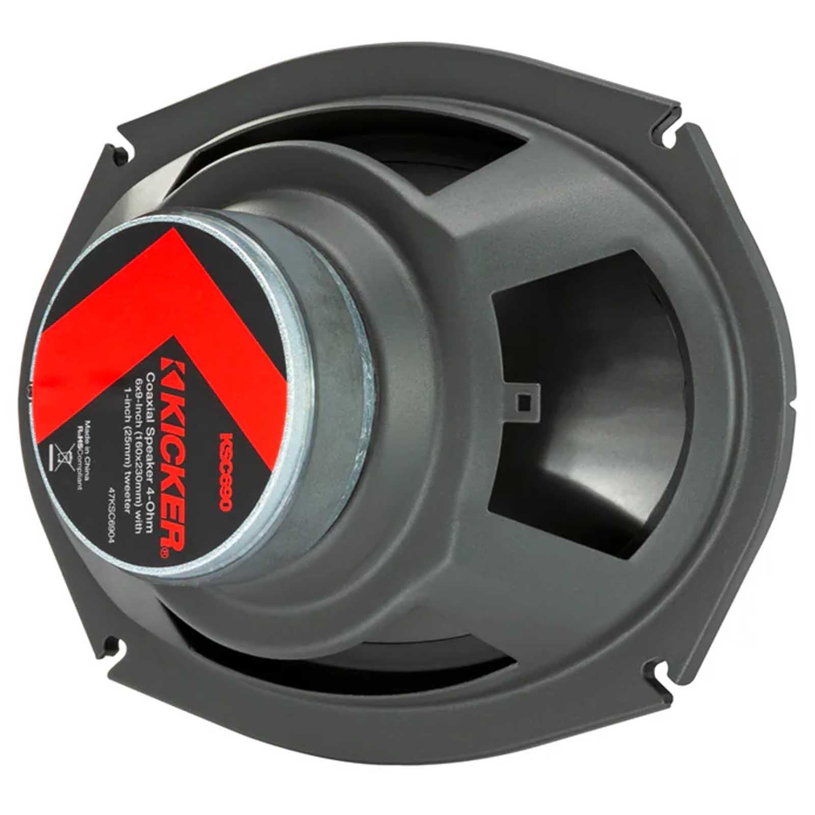 Kicker 51KSC69304 - 6x9" 300 Watts 3-Way Coaxial Rear Shelf Car Speakers Pair