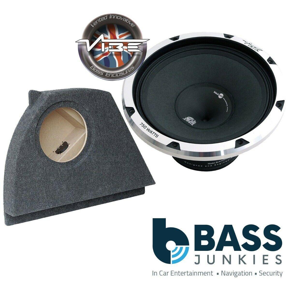 Ford Focus MK1 1998-2005 Vibe BLACKDEATH Pro 10" 500 Watts Car Subwoofer Custom Bass Box Kit