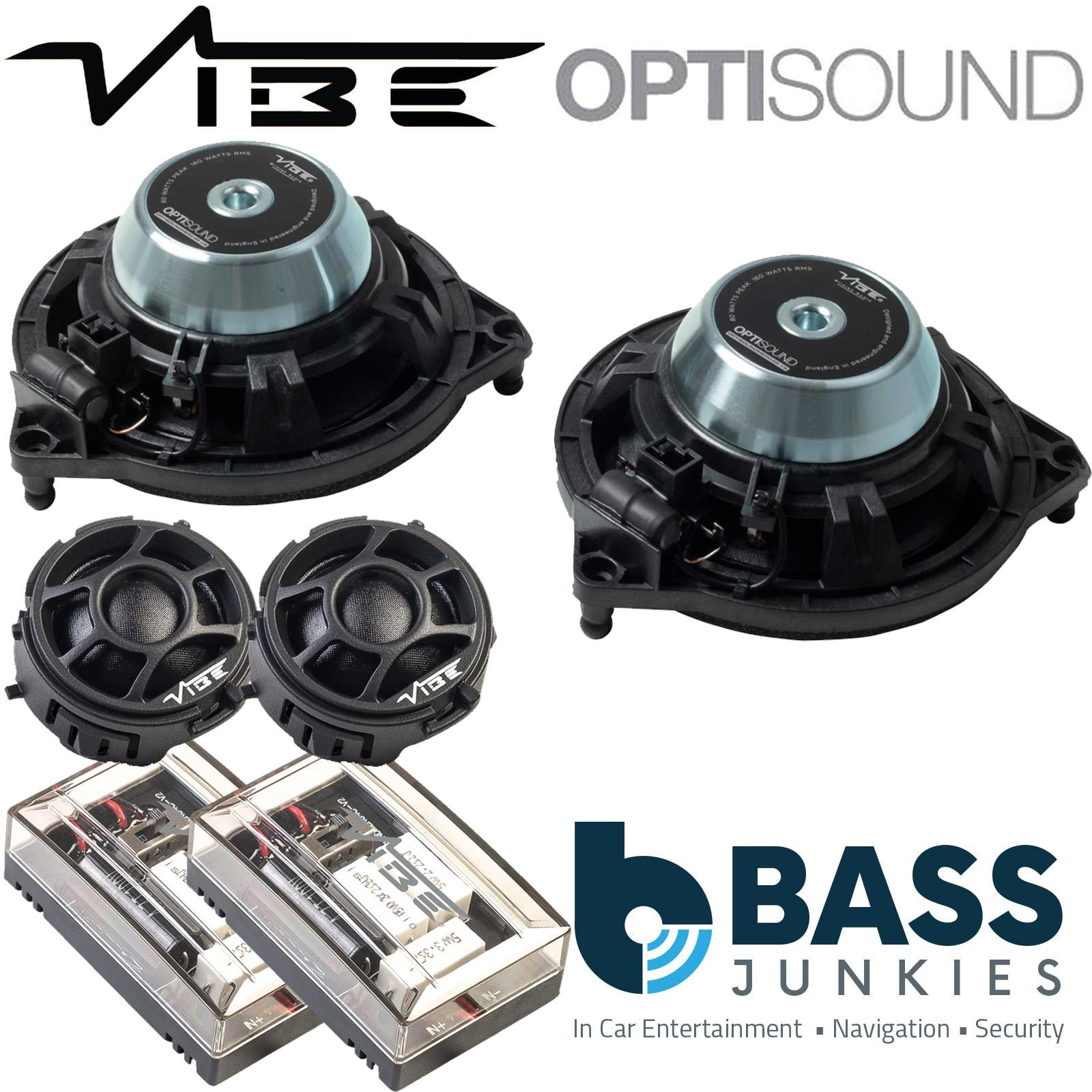 Mercedes Benz C,E,S Class & GLC Models Vibe 360 Watts Front or Rear Doors Component Kit Car Speakers & Tweeters