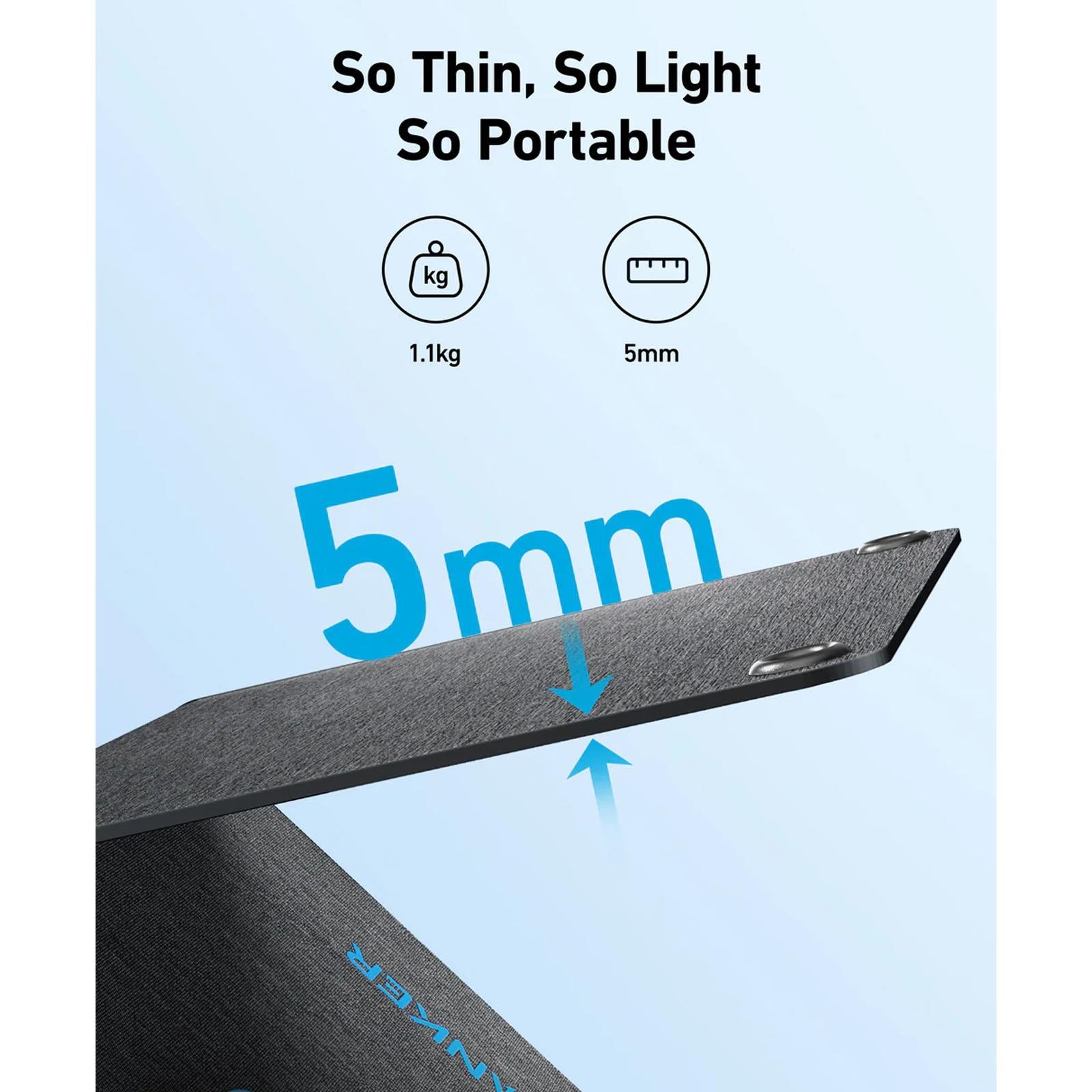 Anker SOLIX - PS30 30 Watt Foldable Portable Solar Panel with USB-C & USB-A Outputs