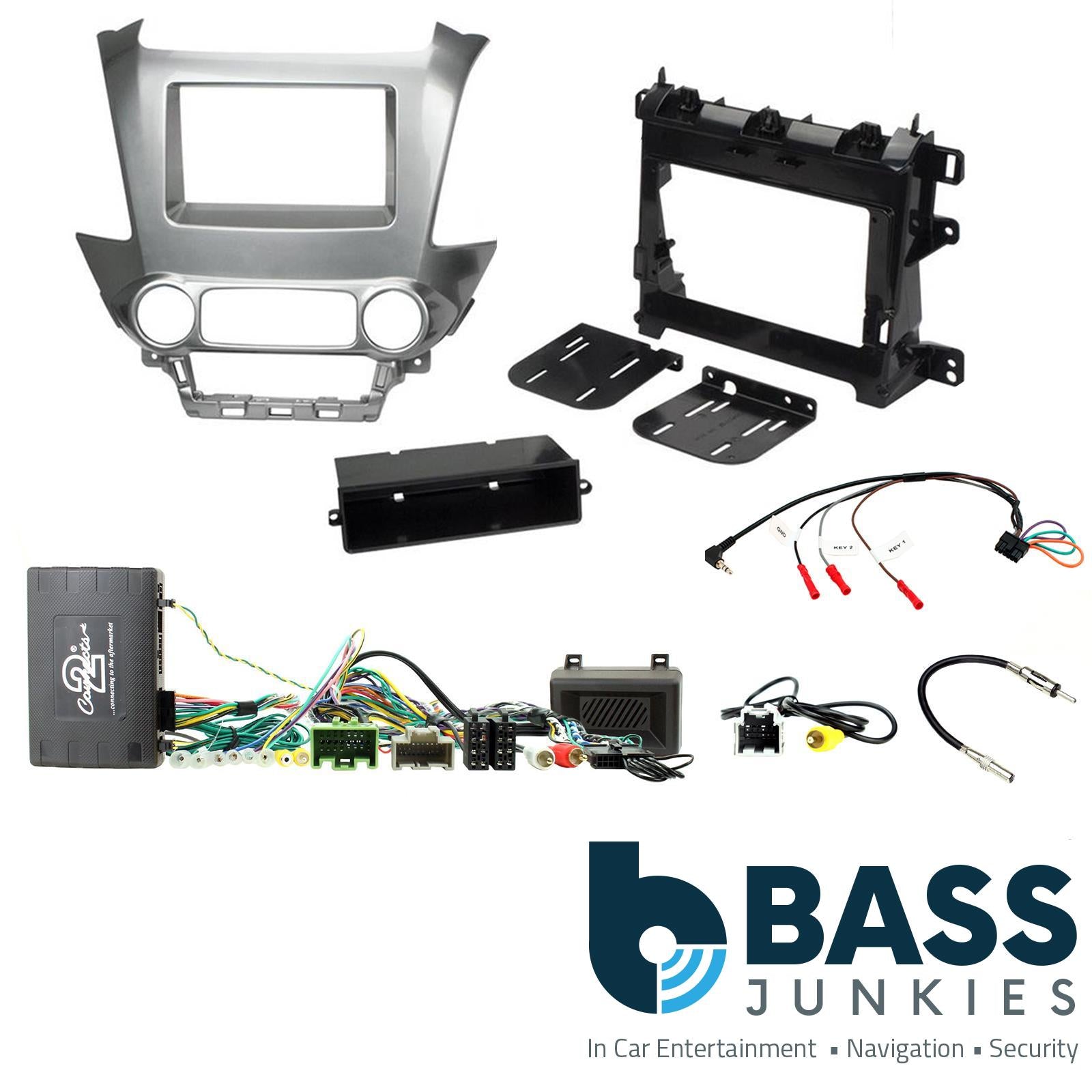 Double Din Stereo Fitting Kit + Steering Wheel Stalk Controls to fit Chevrolet Tahoe 2014- | Chevrolet Suburban 2014- | GMC Yukon 2014-