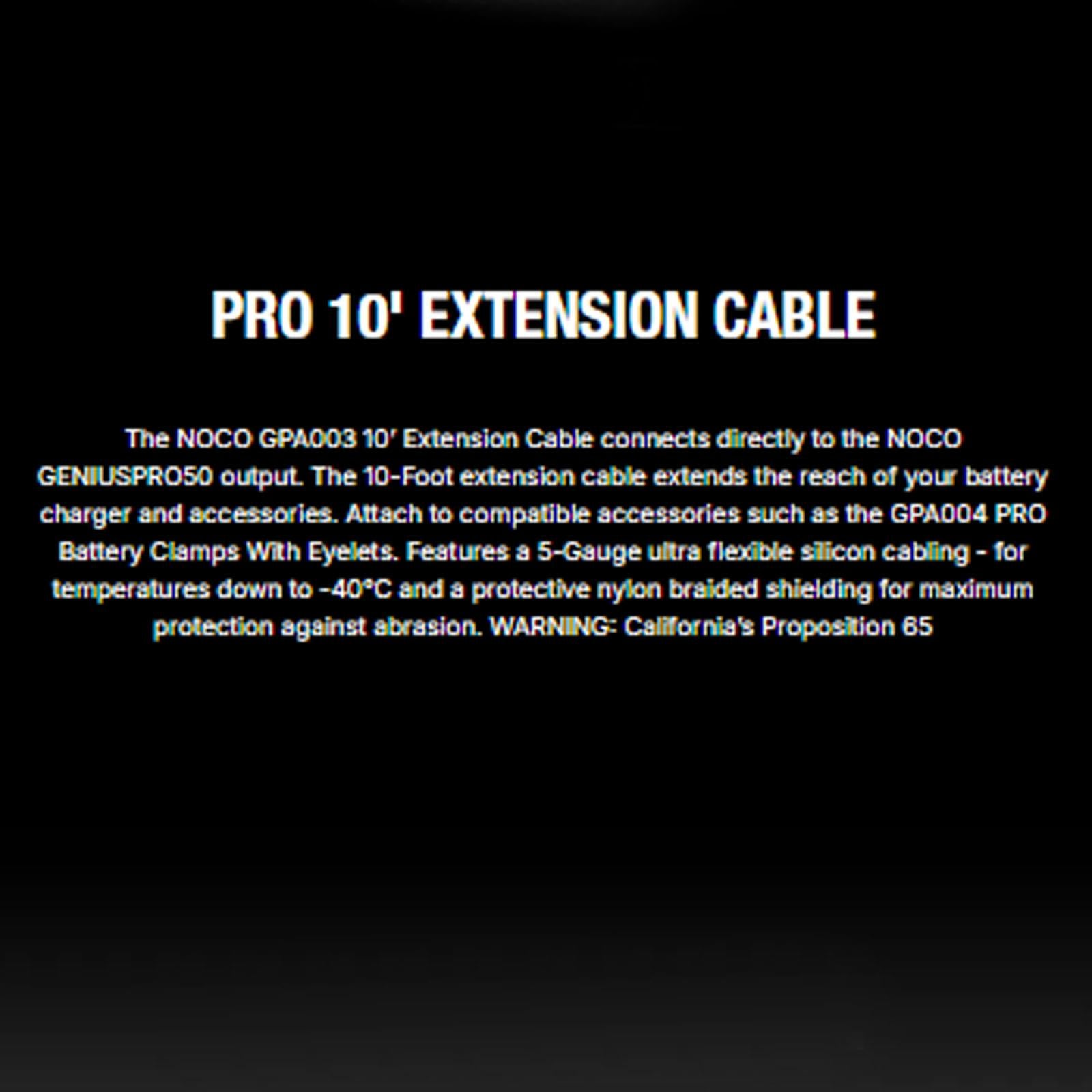 NOCO GPA003 - PRO 3m Extension Cable for GENIUSPRO50 Battery Charger X-Connect