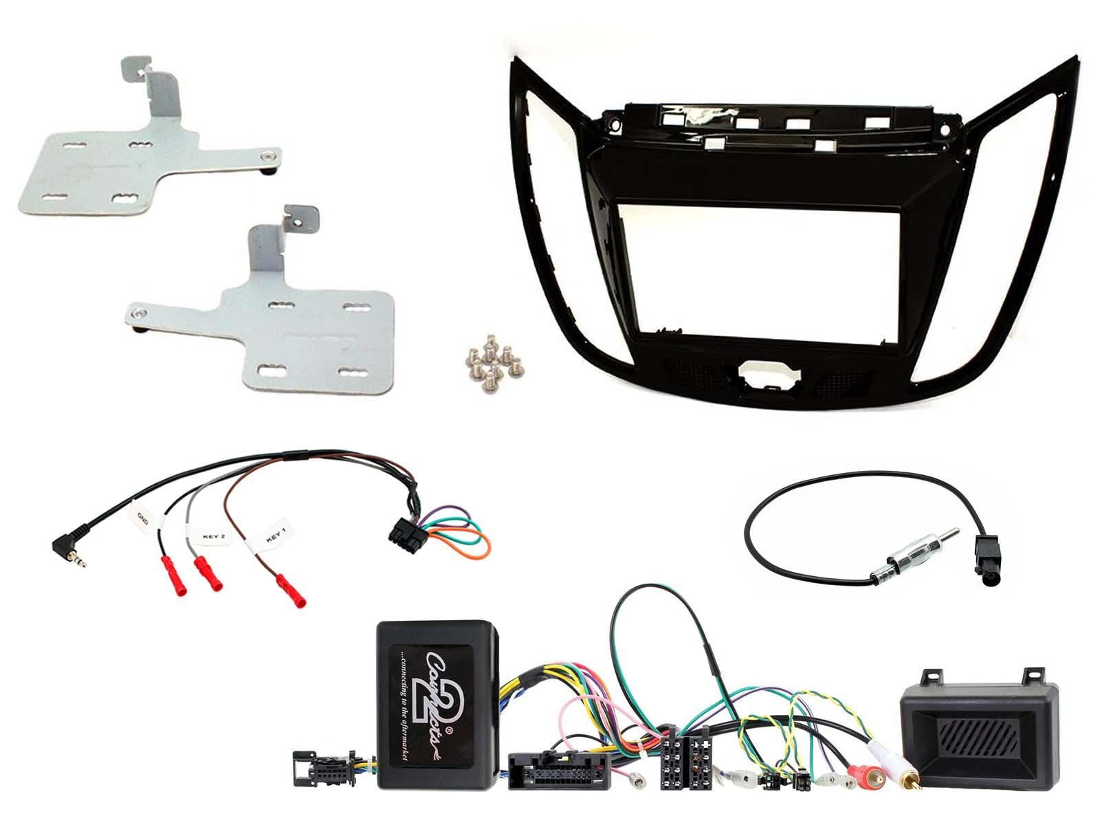 Connects2 CTKFD39 Ford C-Max 2011 On Car Stereo Double Din Fascia Steering Wheel Interface Kit