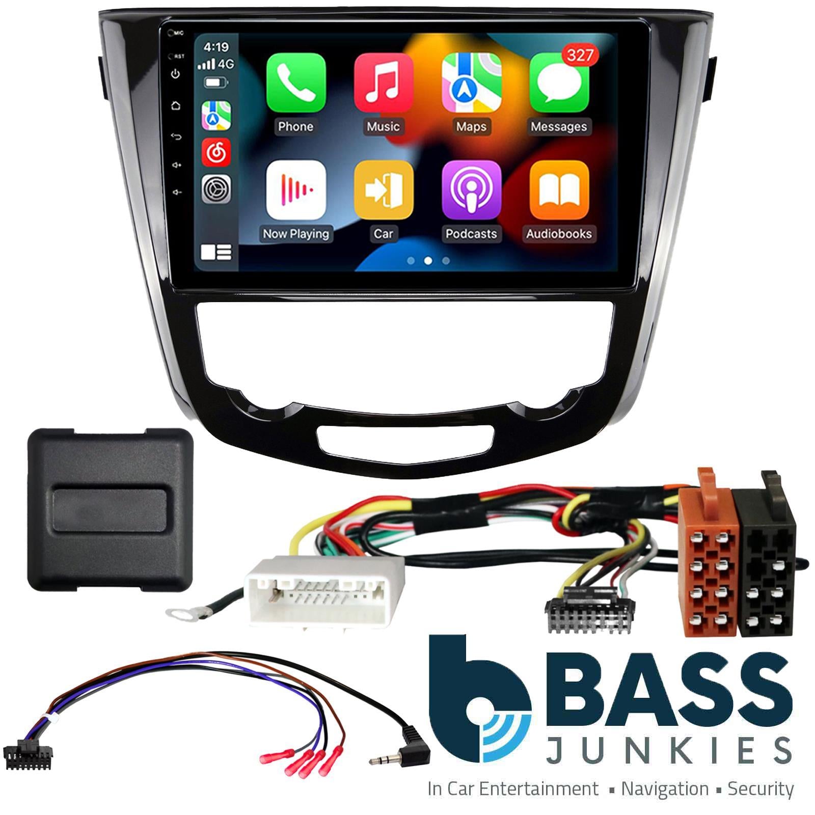 UPGRADED 9" CarPlay Android Car Stereo Fitting Kit For Nissan X-Trail Black 2014 Onwards