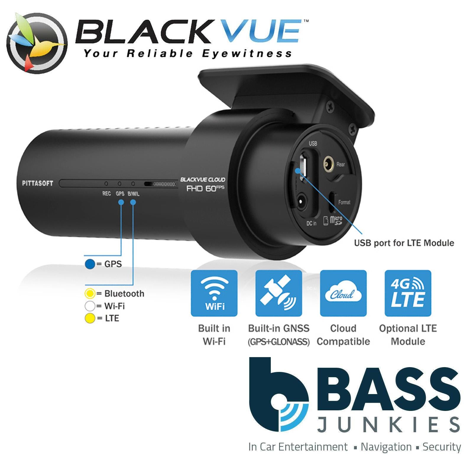 BlackVue DR770X - 2 Channel 256GB Full HD Wi-Fi GPS Front & Rear Dash Camera