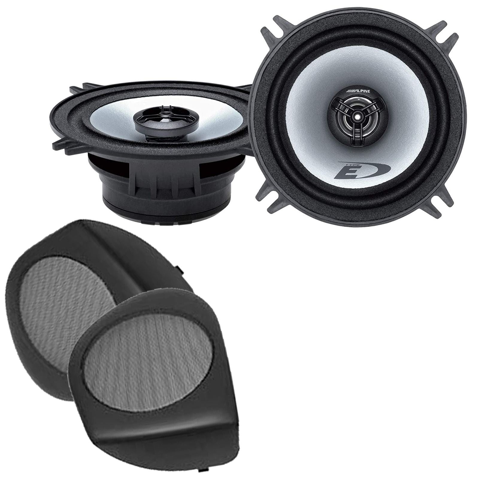 Alpine SXE-1325S 2-Way 130mm/13cm/5.25" Coaxial Speakers (Per Pair 400 Watts) Fits Volvo S40 1996-00 | V40 94-04