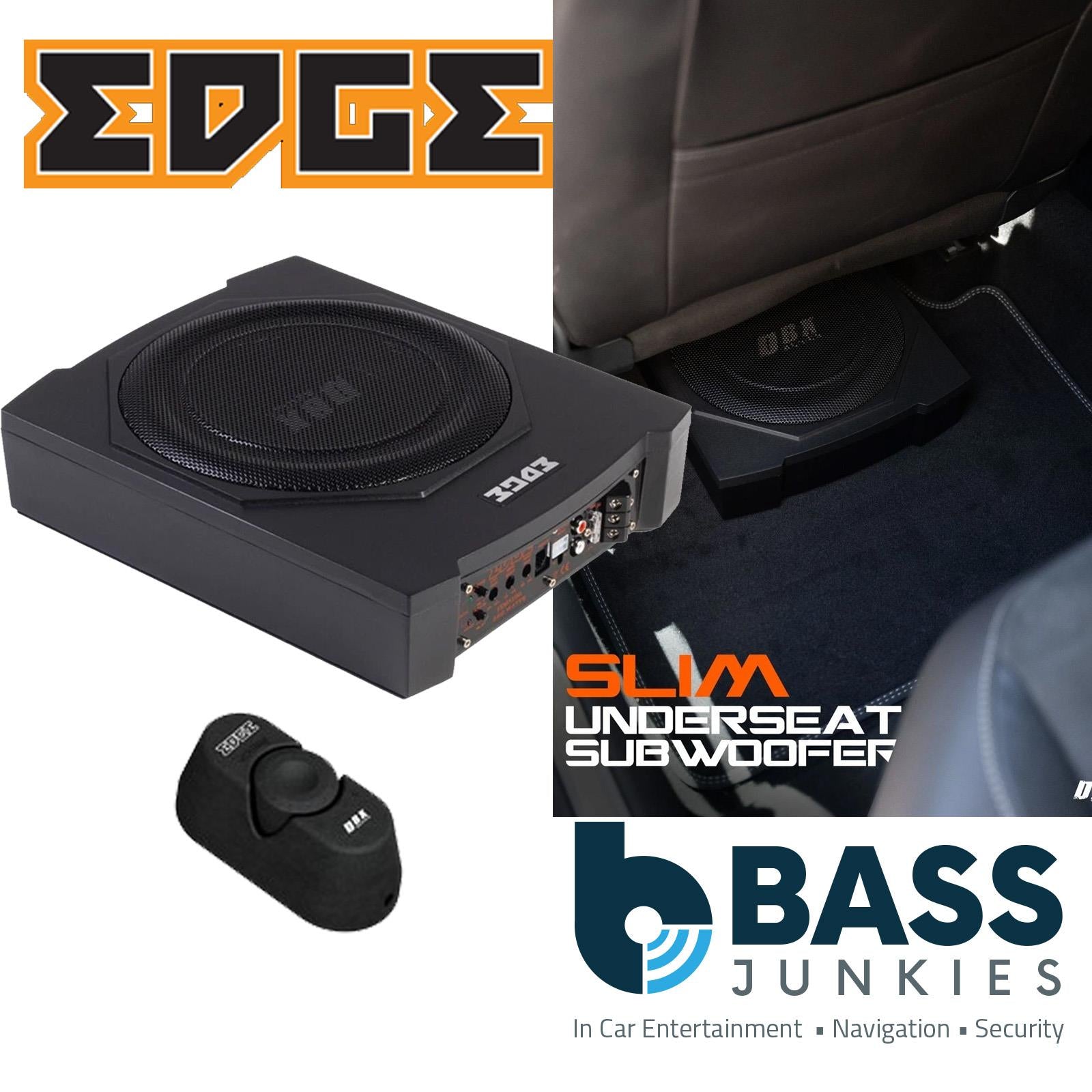 Edge EDBX10A-E0 - 360 Watts 10" Slim Underseat Active Subwoofer Car Bass Box